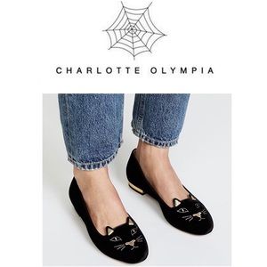NEW! Charlotte Olympia kitty flats 🐈‍⬛